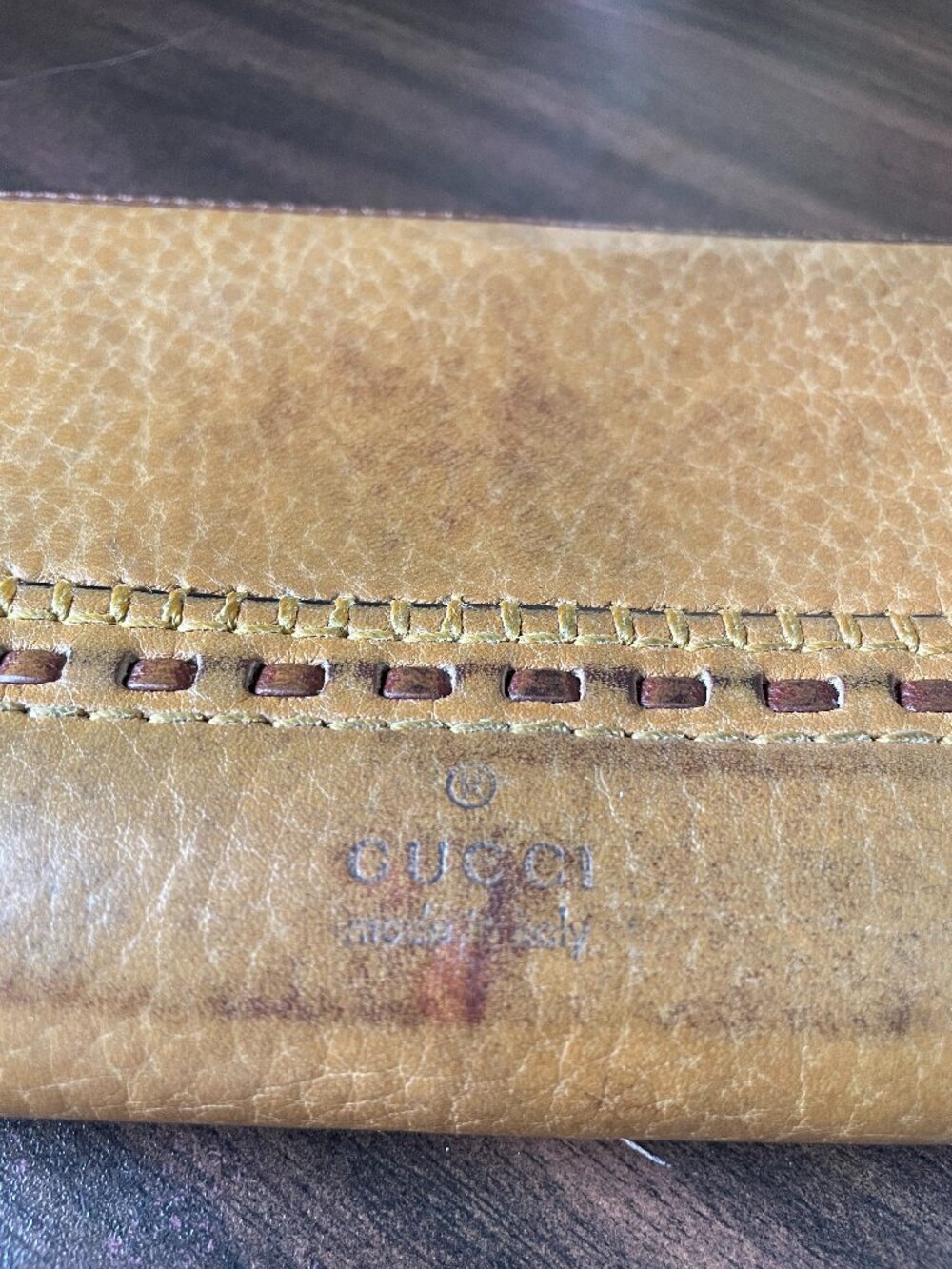 Tan Leather Gucci Wallet Fair Condition With COA - Picture 6 of 15